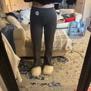 Gray Flare Leggings